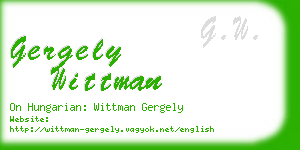 gergely wittman business card